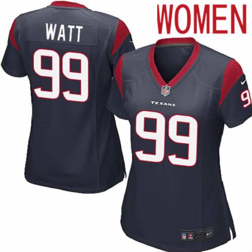 Women Houston Texans #99 J.J. Watt Nike Navy Player Game NFL Jersey